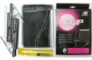 SUNFLEX Clip Table Tennis Ping Pong Net and Post Set Games Room Man Cave Gift