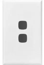 8x HPM EXCEL SWITCH COVERPLATES 2-Gangs Horizontal & Vertical, High Gloss, White