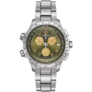 Hamilton Khaki Aviation XWind GMT Chrono Quartz 46 MM Green Dial Watch H77932160