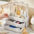 with Cover Cosmetics Storage Box Transparent Makeup Box Dormitory