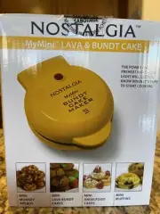 Nostalgia My Mini Lava Donut Muffin And Bundt Cake Maker Yellow NEW IN BOX