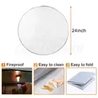 24" Round Outdoor Fire Pit BBQ Grill Mat Fireproof Pad Ground Deck Protector HQ