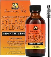 Sunny Isle Jamaican Black Castor Oil Eyelash & Eyebrow Growth Serum, Orange, 2 Ounce