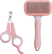 Dog Shedding Brush - Professional Dog Grooming Brush - Pet Nail Clippers for Grooming Daily Long-Hair Kitten Puppy Bath Time Spa Vet