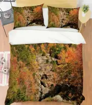 3D Forest Stone A30 Bed Pillowcases Quilt Duvet Cover Kathy Barefield Zoe