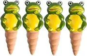 KITANDOVE 4Pcs Plant Watering Spikes Auto Drippers for Self Watering Durable Safe Terracotta Globes for Houseplants Easy Water Control for Potted Plants