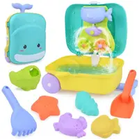 在飛比找momo購物網優惠-【bebehome】兒童戲水玩沙玩具行李箱套組(玩沙玩具 洗