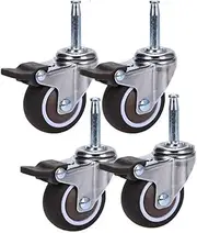 Universal Wheel, Caster Furniture 1.5"/2" Mute Plug Crib Baby Crib Accessories Insert Wheel Crib Flower Stand Coffee Table Sofa, Rubber Pulley with Brake, (Wheel Diameter: 38/50Mm)(F)