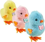WOONEKY 3Pcs Wind Up Chick Jumping Chicken for Engaging Pet Wind Up Chick Present Fun Cartoon Chickens for Hours of Entertainment