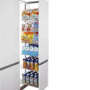 Elite Larder Pull Out Pantry - 400mm Cupboard - 1400mm-1700mm Adjustable Height