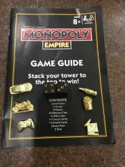 Set of 6 Gold tokens Replacement Parts Monopoly Empire + Special Black Dice + In