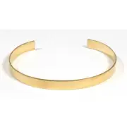 Brass Cuff Bracelet 0.25 inch Wide Stamp Bead Cover Wear 43374 Flat Surface