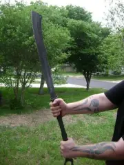 Custom Handmade Carbon Steel Full Tang Machete Kukri Sword Outdoor Hunting Sword