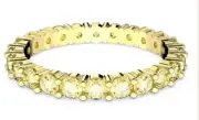 SWAROVSKI CRYSTAL MATRIX RING YELLOW/GOLD SIZE 58 LARGE 5658667.NEW IN BOX