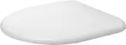 Duravit 0069690000 Toilet Seat with SoftClose Hinges Stainless Steel White