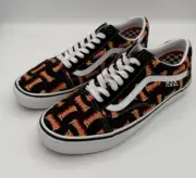 Vans X Thrasher Old Skool Flame Canvas Black Skateboarding Mens Shoes Sz 10.5