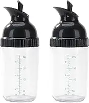 Binxind 2X Easy Grips Salad Dressing Shaker Dispenser Leakproof Container Bottle Universal Sauces Mixer with Scales A