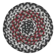 Park Designs Limestone Braided 8" Round Trivet ~~ Black / Red / Gray / Ivory ~~