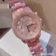 Michael Kors手錶 三眼計時手錶 粉色鋼帶錶女 大錶盤學生手錶 石英手錶 大直徑手錶 時尚潮流女錶MK6753