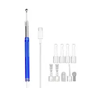 Ear Wax Removal Endoscope Earwax Remover Tool Ear Camera Ear Otoscope with 6 LED Lights -Blue