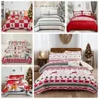 Christmas Bedspread Quilt Coverlet Patchwork Comforter Set Bedding Queen King AU