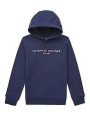 [Tommy Hilfiger] Kids Unisex 8-16 Essential Hoodie in Blue