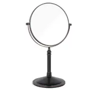 Nevenka 6in Standing Mirror Dual-Sided Magnifying Makeup Mirror-Black