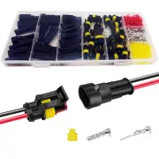 240Pcs 20 Kits 2 Pin Connector Automotive Electrical Connectors Quick Connect 2 Pin Wire Connectors Waterproof Connector