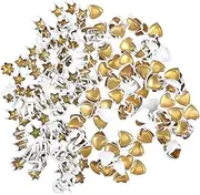 SEWACC 200pcs Buttons Glitter Gel Nail Polish Nail Art Glitter for Nails Nail Decorations for Nail Art Belt Rivets Dolls Boys Bracelet Making Kit Clothing Rivets White