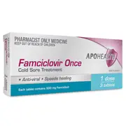 APOHEALTH Famciclovir (500mg) Famciclovir Once 3 Tablets
