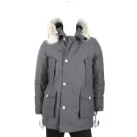 在飛比找Yahoo奇摩購物中心優惠-Woolrich Arctic Parka 可拆毛領灰色連帽