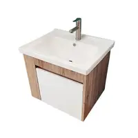 在飛比找momo購物網優惠-【CERAX 洗樂適】60CM方型瓷盆+不鏽鋼浴櫃+不鏽鋼龍