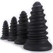 5 Sizes Large Thread Anal Butt Plug with Strong Suction Cup Silicone Anal Dildo Prostate Massager Anus Dilator Vaginal Masturbation for Women Men(XXL)