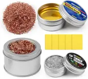 Soldering Tip Cleaning Kit Rosin Paste Flux and Soldering Tip Cleaner and 2 Pcs