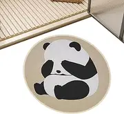 Panda Rug, Panda Round Carpet, Cute Panda Rugs, Washable Anti-Slip Panda Rug, Animal Panda Themed Carpet, Comfortable Plush Panda Carpet for Bedroom, Kids’ Room