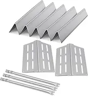 [Meyafiny] Genesis 300 Grill Parts 7620 Flavorizer Bars for Weber Genesis E310 E320 E330 S310 EP330 with 3pcs Burner 65505 Heat Deflectors Stainless Steel Replacement Parts for Weber Genesis 300 Series