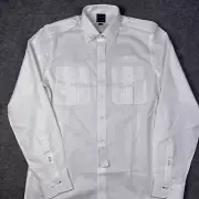 Brooks Brothers United Airlines Pilot Shirt 16 36/37 Flight Attendant Exclusive