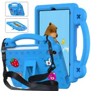 Catzon Strawberry iPad Mini 6 Case 8.3 Inch Shockproof Cover with Handle Band Shoulder Strap-SkyBlue