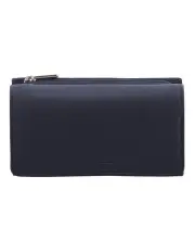 [PIERRE CARDIN] Leather Tri-Fold Wallet Small in Navy