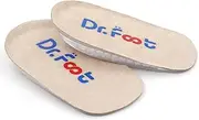 Dr. Foot's Height Increase Insoles, Heel Cushion Inserts, Heel Lift Inserts for Leg Length Discrepancies (Large (0.5" Height))