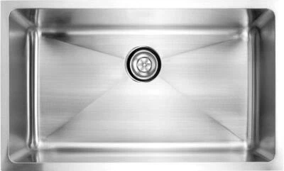 Fluid USR3219 Arc Undermount Kitchen Sink Single Bowl Stainless Steel 32" 32x19