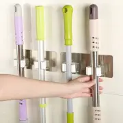 Wall Mounted Mop Organizer Holder Brush Broom Hanger Storage Rack Kitchen Tool