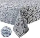 70 X 70 Inch Square Damask Jacquard Tablecloth Table Cover - Waterproof/Spill Pr