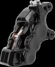 AN 4-Piston Frt Lt Brake Caliper 11.8in Blk Heritage Springer 06-07