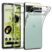 Google Pixel 6a (6.1”) Ultra Slim Premium Crystal Clear TPU Gel Back Case by MEZON – Shock Absorption, Wireless Charging Compatible (Pixel 6a, Gel)