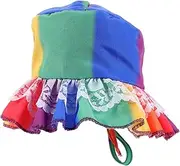 YARNOW Pet Sun Hat for Small Dogs and Cats Rainbow Summer Hat with Straps for Sun Protection Lightweight and Decorative Pet Accessory for Outdoor Activities