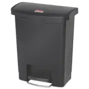 Rubbermaid Commercial Slim Jim Resin Step-On Container, Front Step Style, 8 gal,