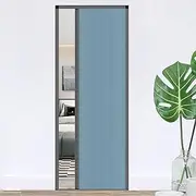 Foldable Honeycomb Door, Space-Saving Interior Accordion Door, Without Drilling for Wardrobe/Bedroom/Patio/Balcony/Apartment, Customizable Size (Blue, 38 x 80 cm) (97 x 2 cm)