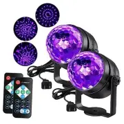 Black Light for Glow Party, 6W UV LED Disco Ball Strobe Lights for Dark Party