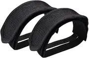 2Pcs Mountain Bike Pedal Straps Mountain Bike Pedals Straps Pedal Straps Cycling Kids Bike Foot Pedal Straps Toe Clips Straps Tape for Fixed Gear Bike Black